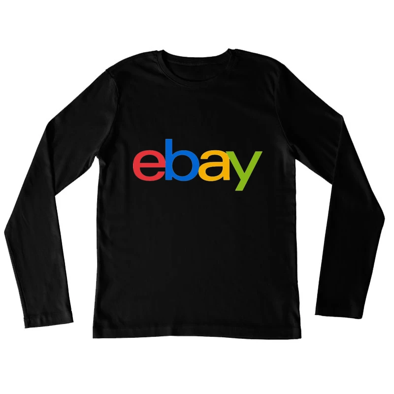 eBay Official Multicolored Logo Female Long Sleeve T-Shirt