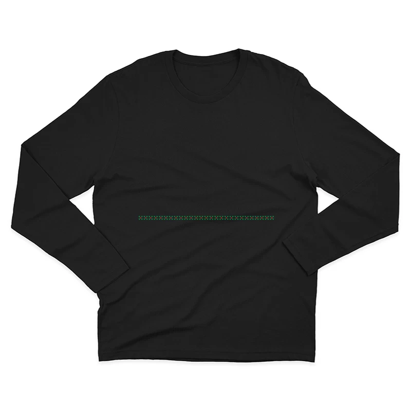 Motif géométrique vert et rouge Homme Manches Longues T-Shirt