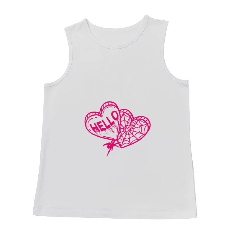 Herzballons mit Netzen und Hallo Herren Tanktops