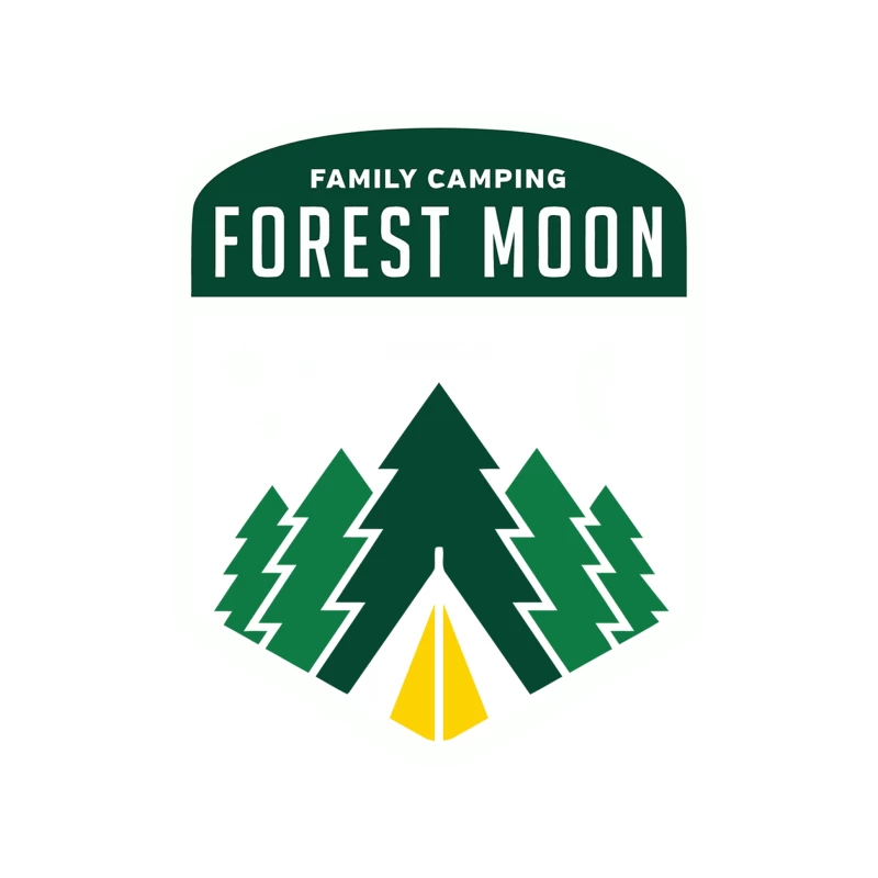 Forest Moon Family Camping Logo Tapestry