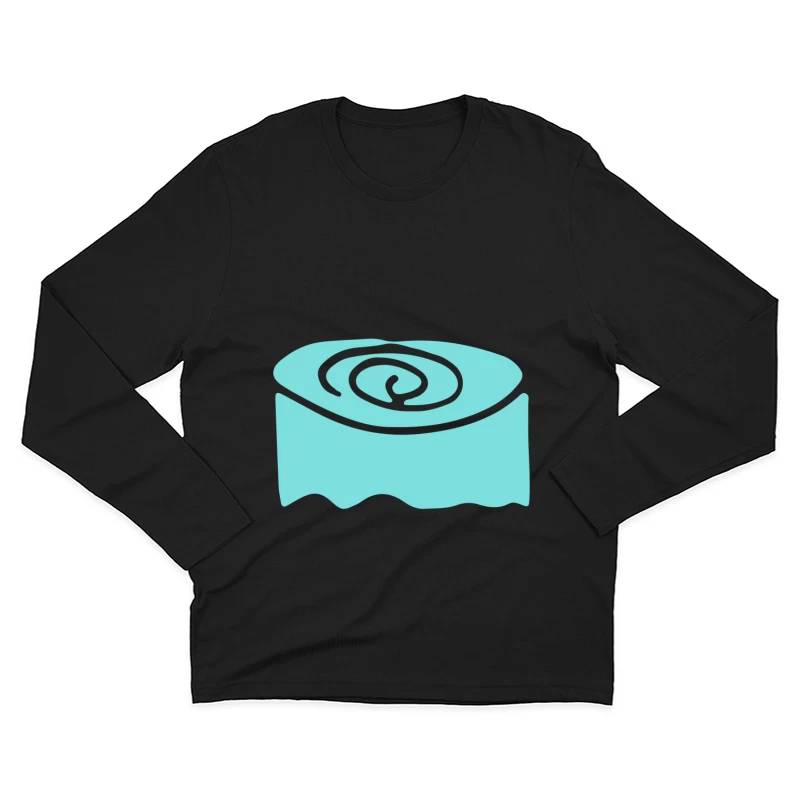 Illustration de rouleau en spirale bleu Homme Manches Longues T-Shirt