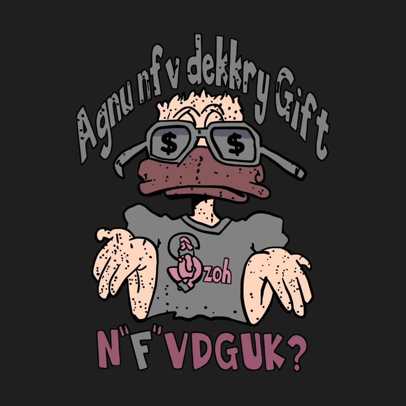 Surreale Karikatur mit Brille Herren Tanktops