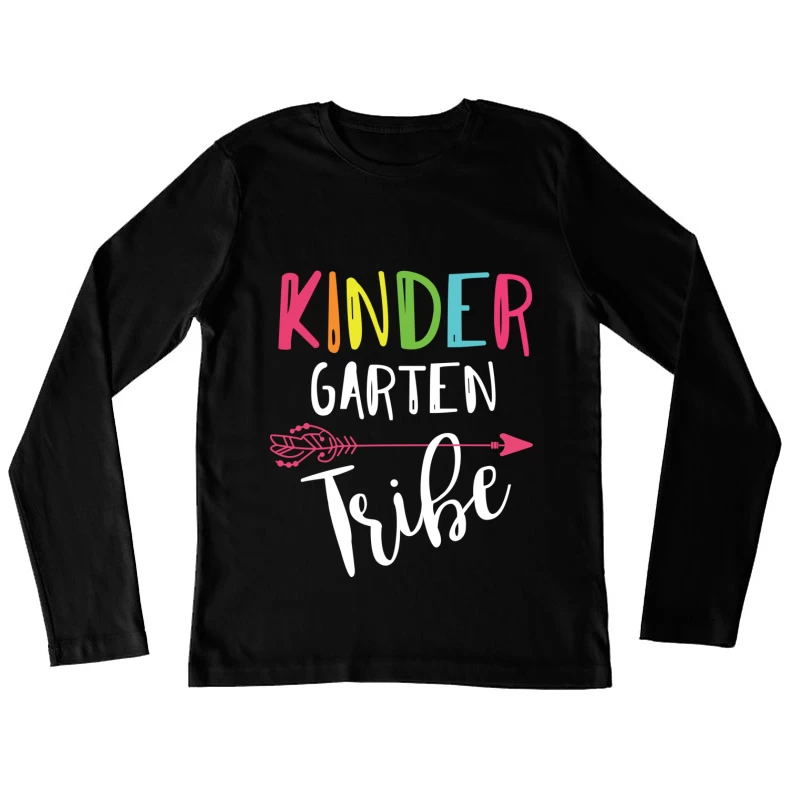 Design coloré - Tribu de la maternelle Femme Manches Longues T-Shirt