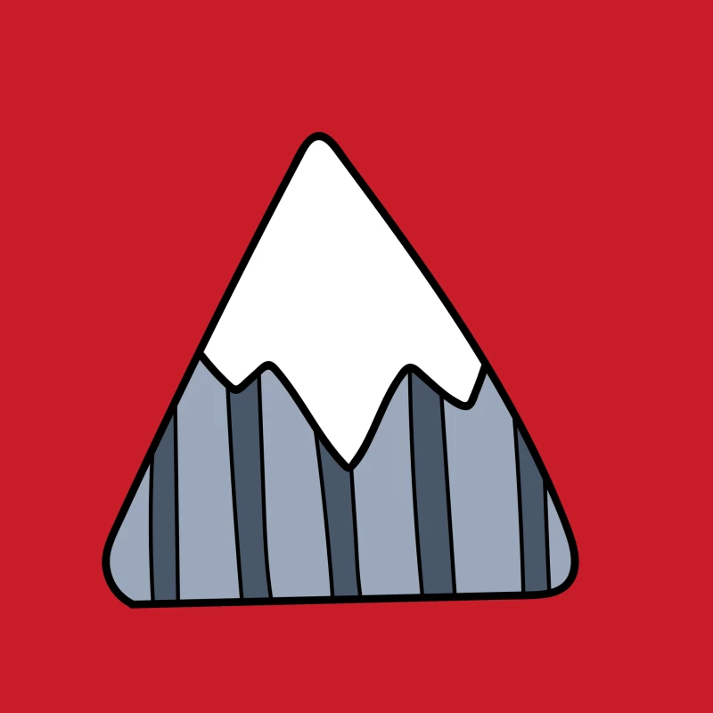 Montagne stylisée avec neige Femme Sweat à capuche