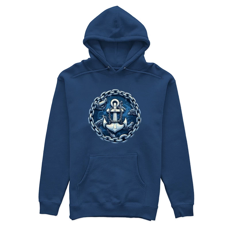 Anchor and Chains Emblem Female Pullover Hoodie