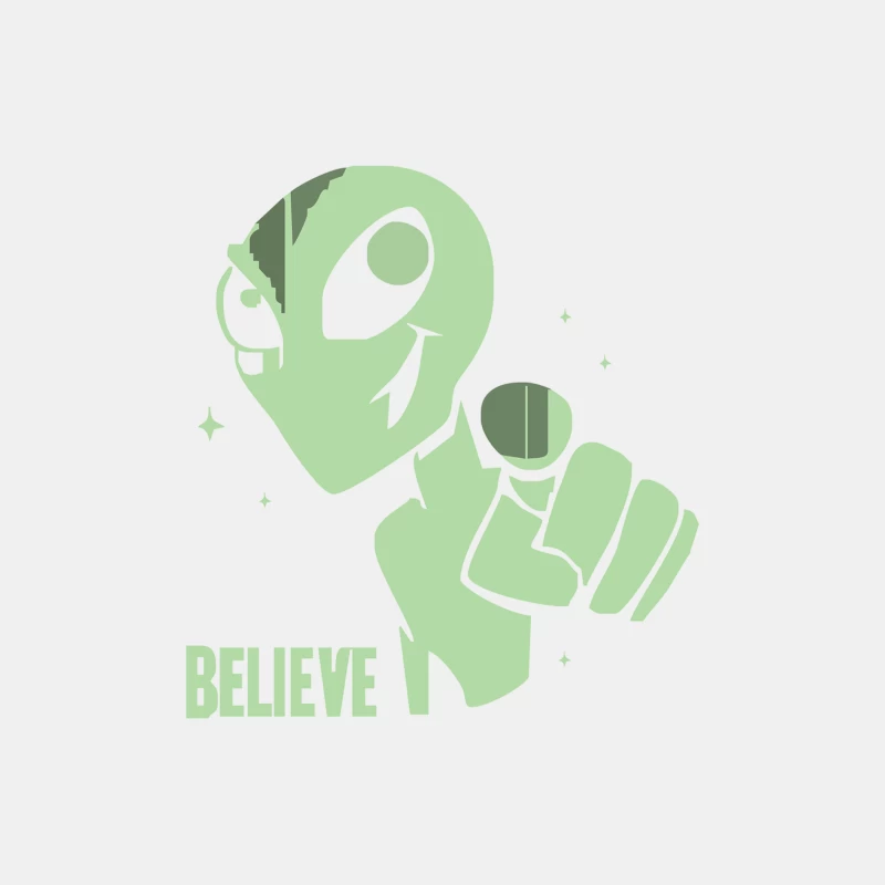 Alien Believe Space Sci Fi UFO Nerd Male Tank Top