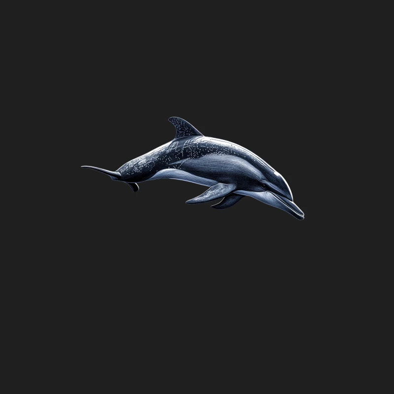 Illustrated Dolphin: Marine Mammal of the Ocean Male Tank Top