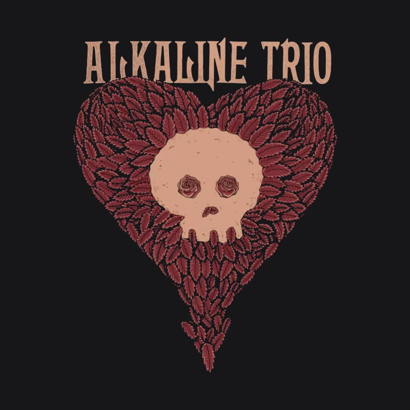 Alkaline Trio Gothic Heart Skull Logo Design Male Pullover Hoodie