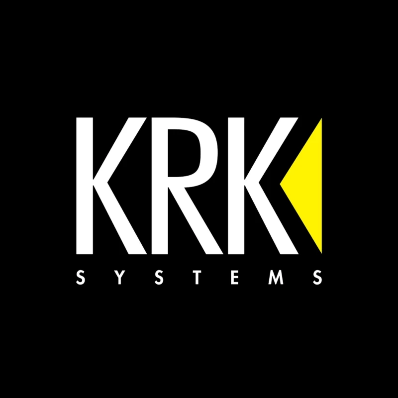 KRK Systems Minimalist Logo Design with Yellow Accent Mouse Pad