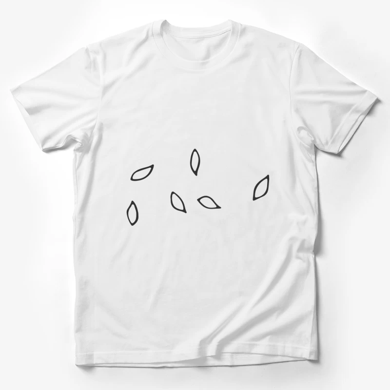 Design minimaliste avec formes feuille Homme T-Shirt