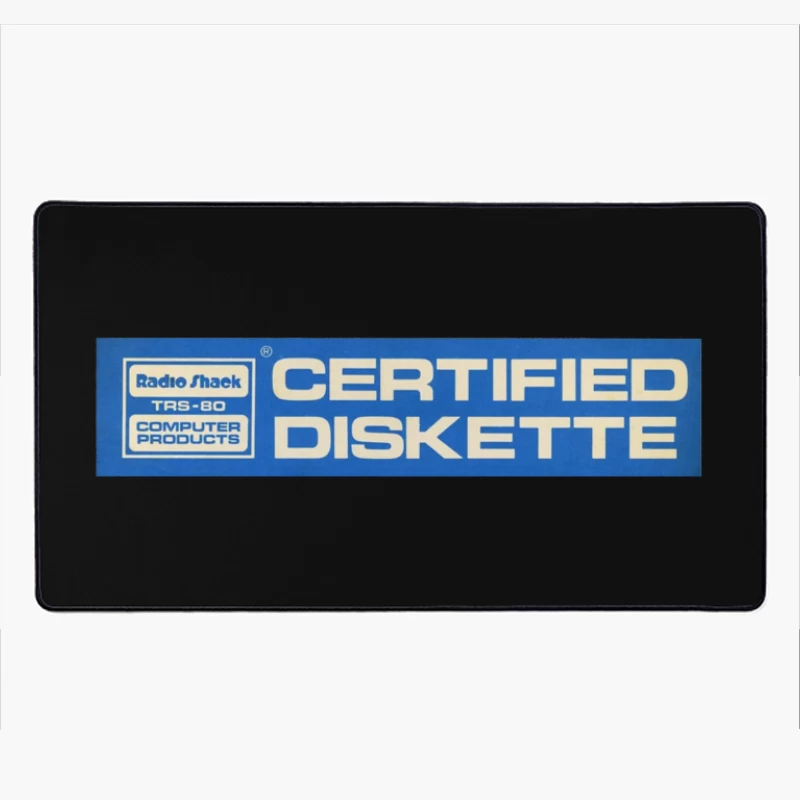 Vintage Radio Shack TRS-80 Certified Diskette Label Desk Mat