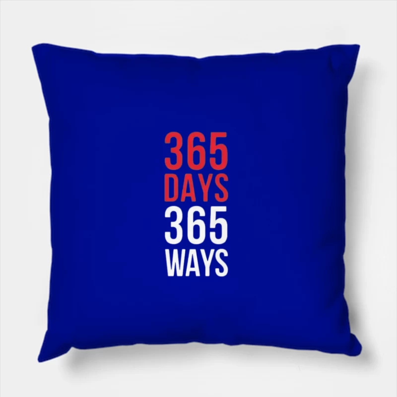 365 Days of Motivation and Self-Improvement Throw Pillow