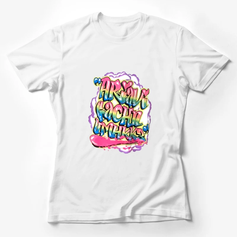 Farbige Graffiti-Worte Damen T-Shirt