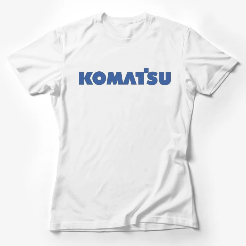 Komatsu Industrial Equipment Company Logo in Blue Female T-Shirt