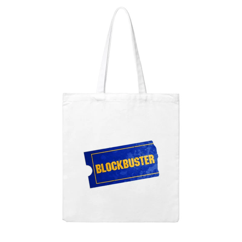 Vintage Blockbuster Video Rental Store Logo Ticket Cotton Tote Bag