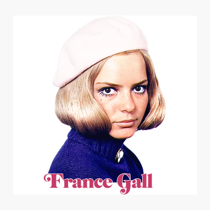 France Gall  60s Aesthetic Design Throw Pillow