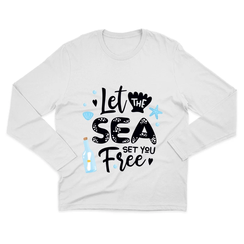 Laissez la mer vous libérer Homme Manches Longues T-Shirt