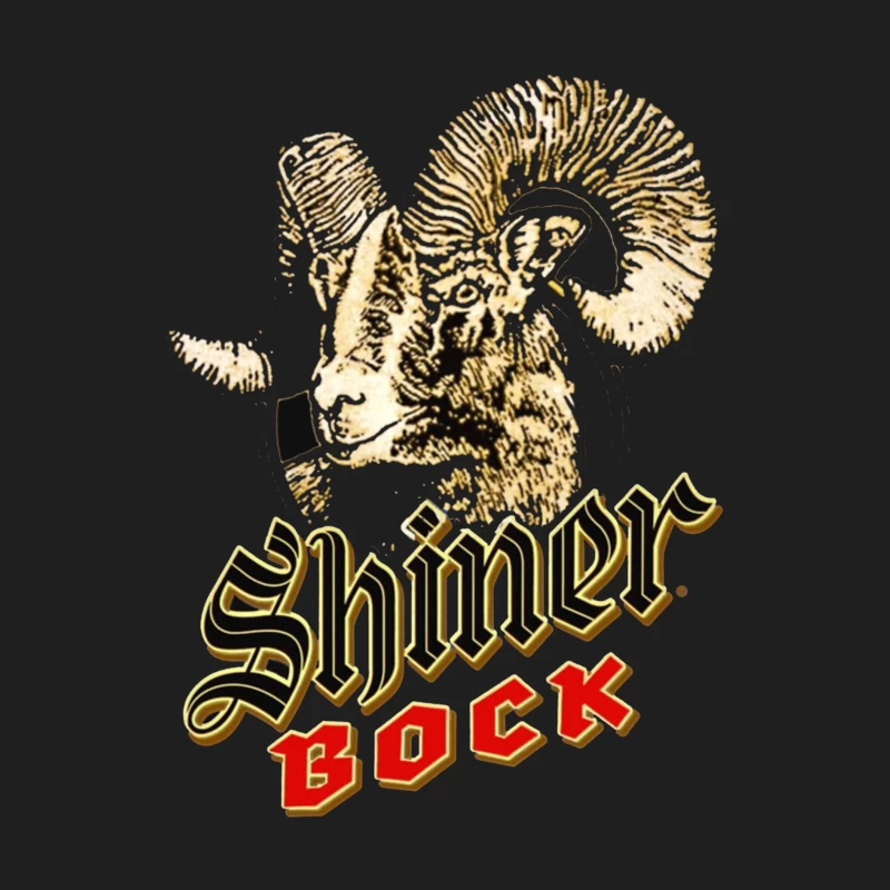 Vintage Shiner Bock Beer Logo with Golden Ram Head Design Male Tank Top