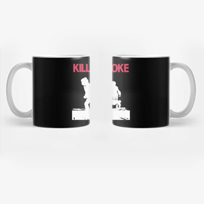 Killing Joke Post-Punk Album Cover with White Silhouettes Coffee Mug