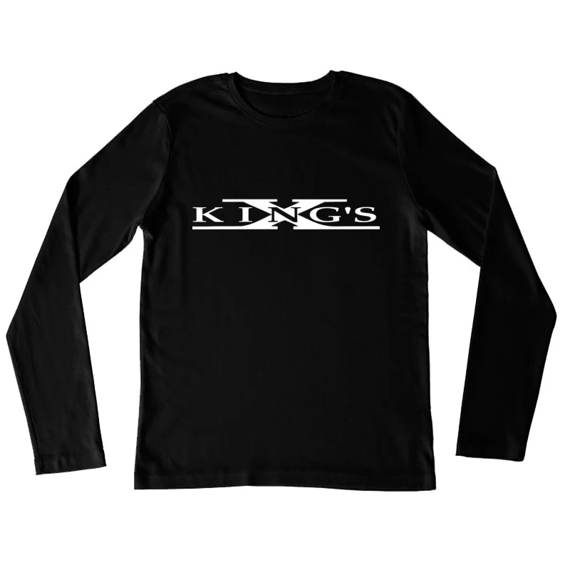 King's Text Logo Outline Design Female Long Sleeve T-Shirt