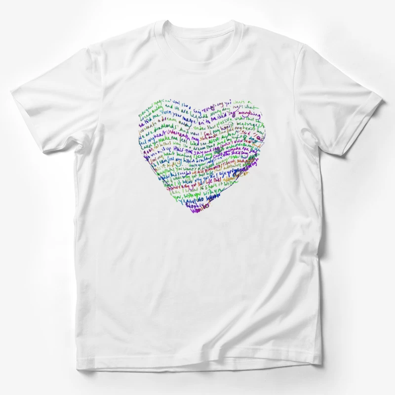 Coldplay Lyrics Art Male T-Shirt