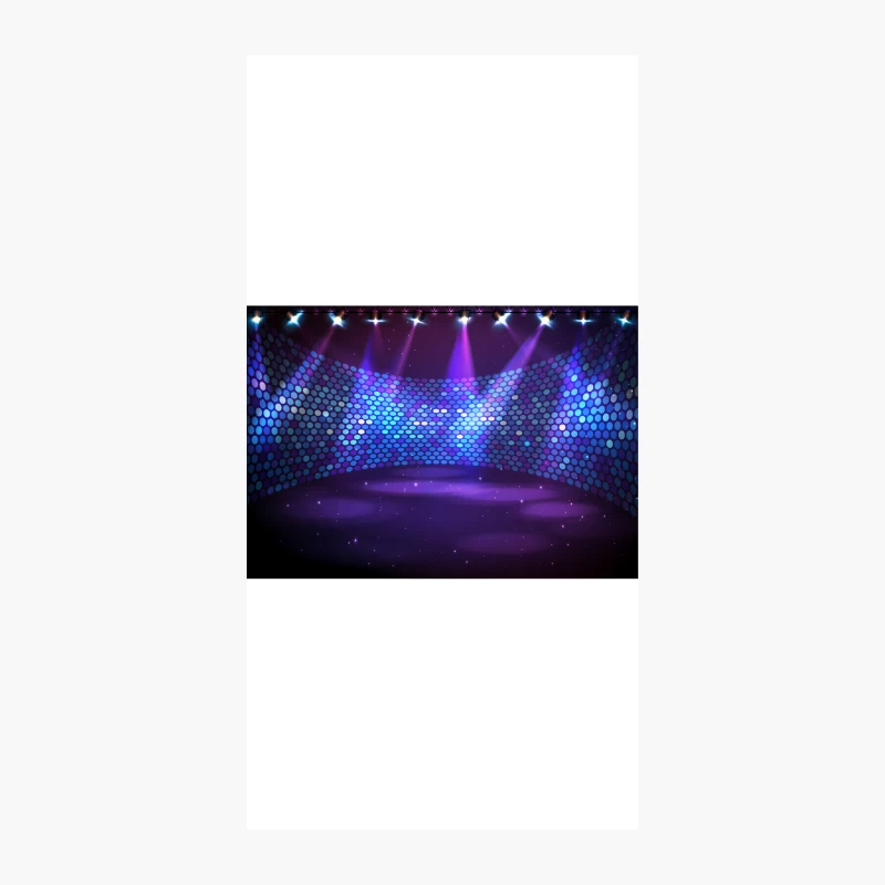 Illuminated Stage with Disco Lights for Nightclub Performance iPhone Case
