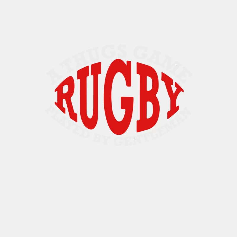 Red Rugby Typography: A Gentleman's Game Slogan Male Tank Top