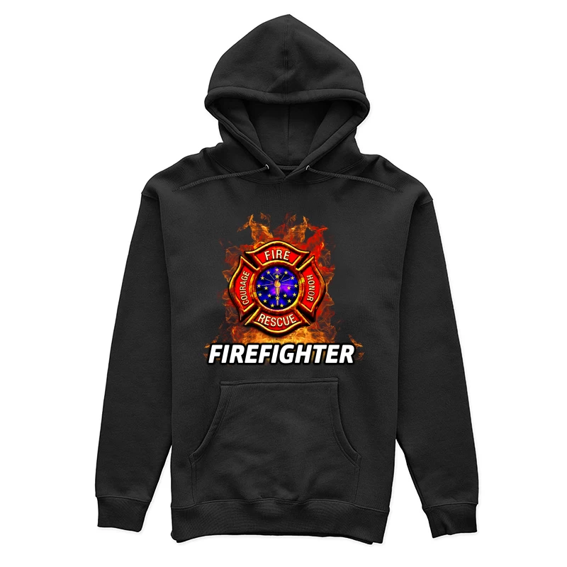 Emblème de pompier en flammes Femme Sweat à capuche