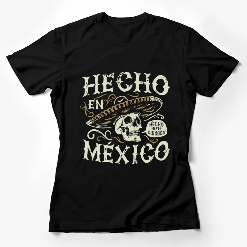 Hecho en México Schädel Design Damen T-Shirt