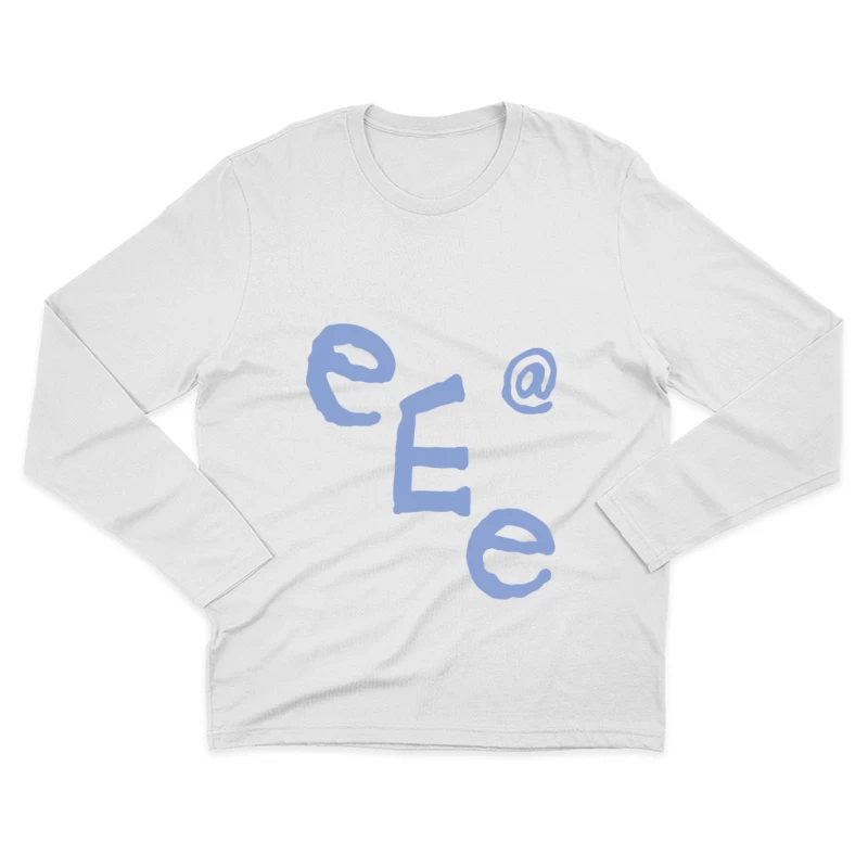 Abstrakte Buchstaben und Symbole Herren Langarm T-Shirt