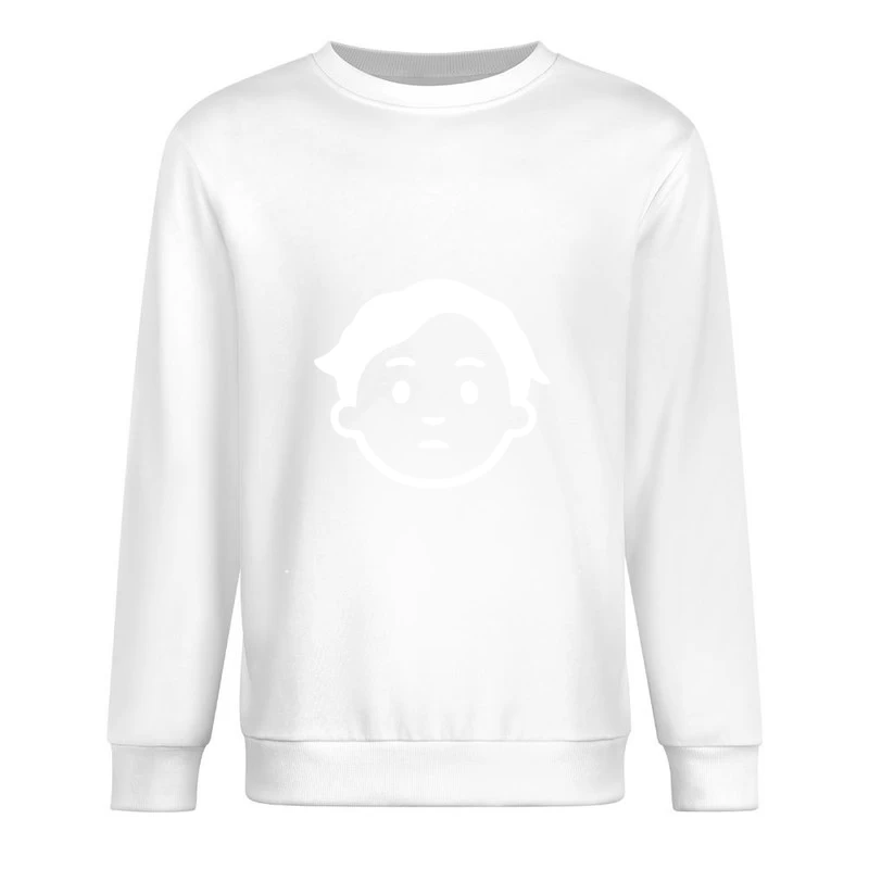 Schwarz-Weiß-Symbol von Gesicht Herren Pullover Sweatshirt