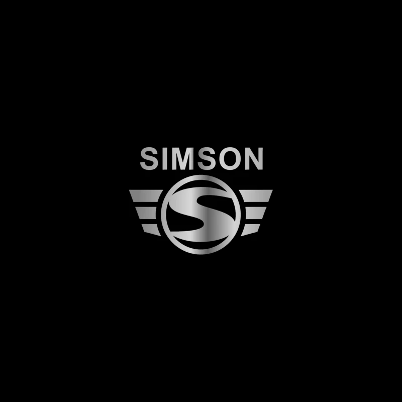 Simson Vintage Motorcycle Brand Logo with Silver Wings iPhone Case