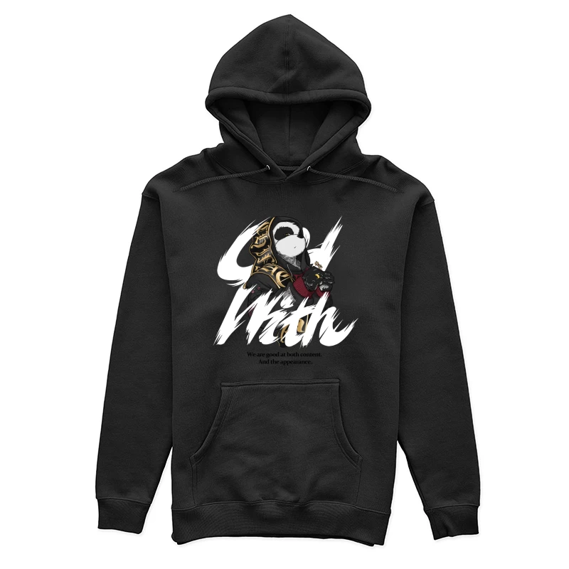 Futuristische Pandadekoration mit Kreuz Damen Pullover Hoodie