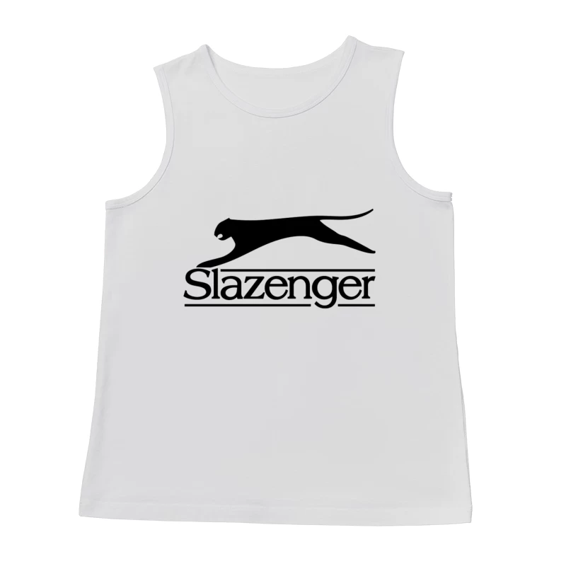 Slazenger Sports Brand Logo with Black Panther Silhouette Male Tank Top