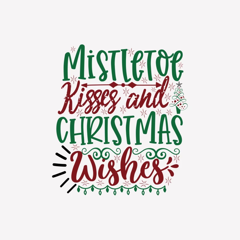 Souhaits de Noël et baisers sous le gui Homme T-Shirt