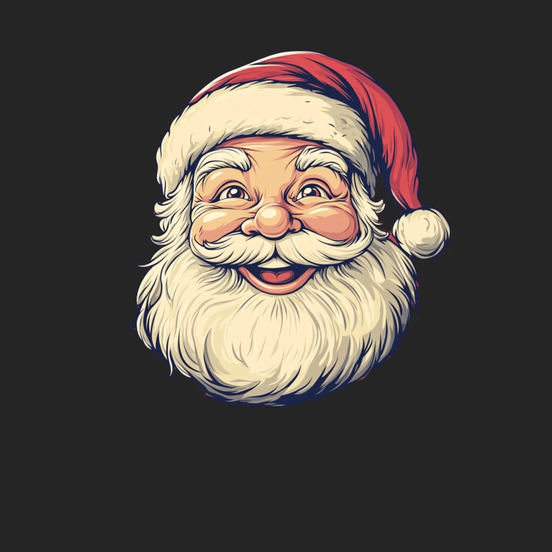 Festive Christmas Santa Cartoon Illustration Female Pullover Sweatshirt