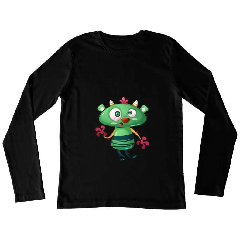 Créature colorée avec cornes Femme Manches Longues T-Shirt