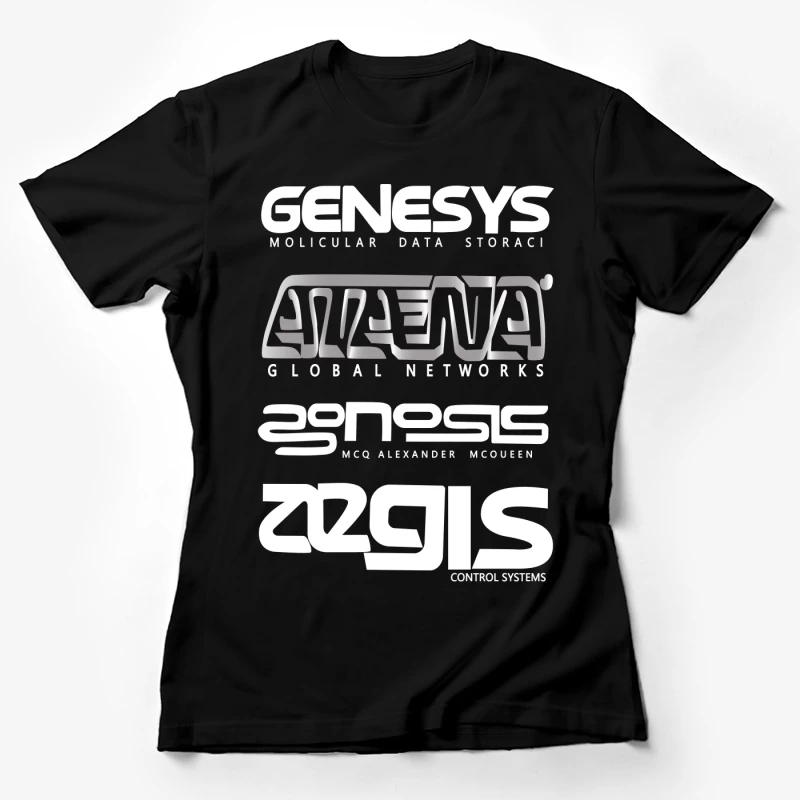 Futuristische Technologie-Logosammlung Damen T-Shirt