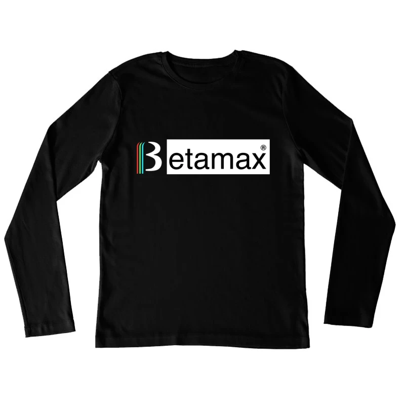 Etamax Modern Minimalist Brand Logo with Colored Stripes Female Long Sleeve T-Shirt