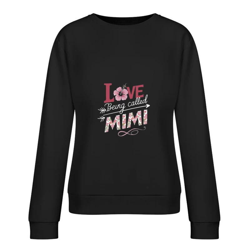 Disegno floreale amorevole Mimi Felpa pullover Donna