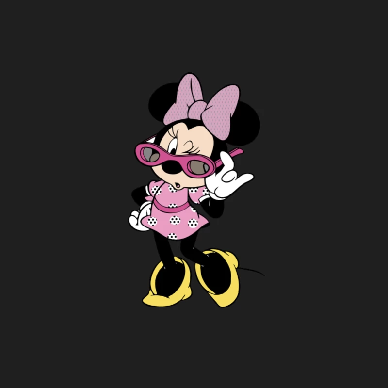 Minnie Mouse avec lunettes de soleil et robe rose Homme Débardeur