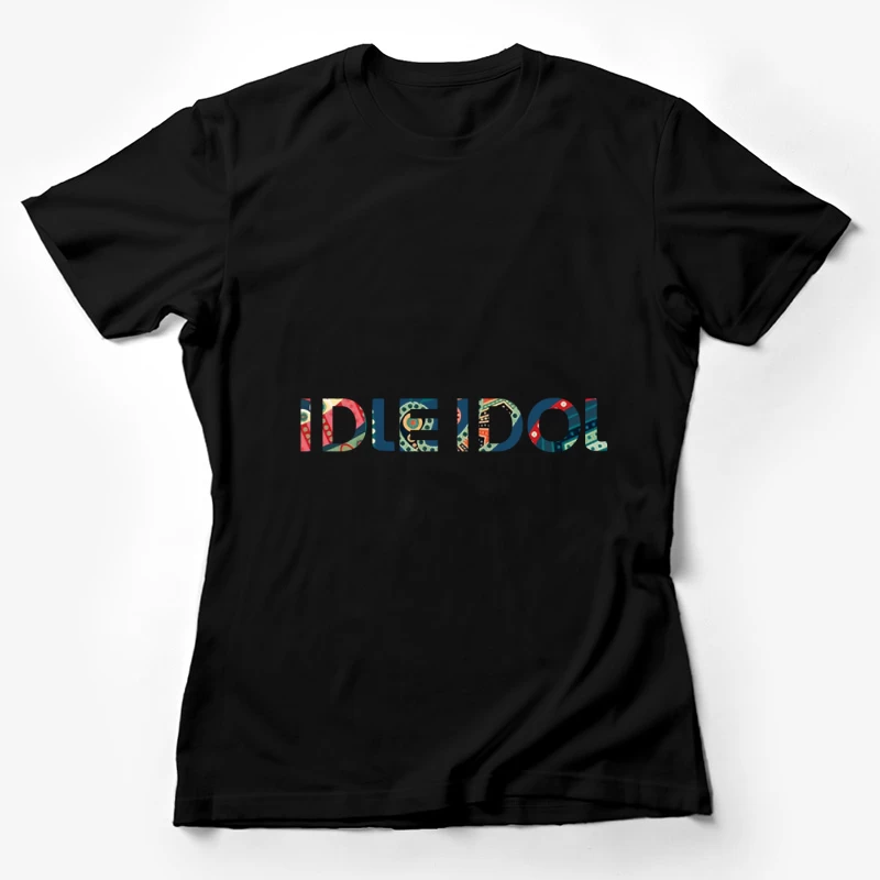 Bunte geometrische Buchstaben Damen T-Shirt