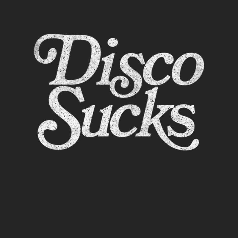 Disco Sucks  Retro Styled Faded Typography Design Male Pullover Sweatshirt