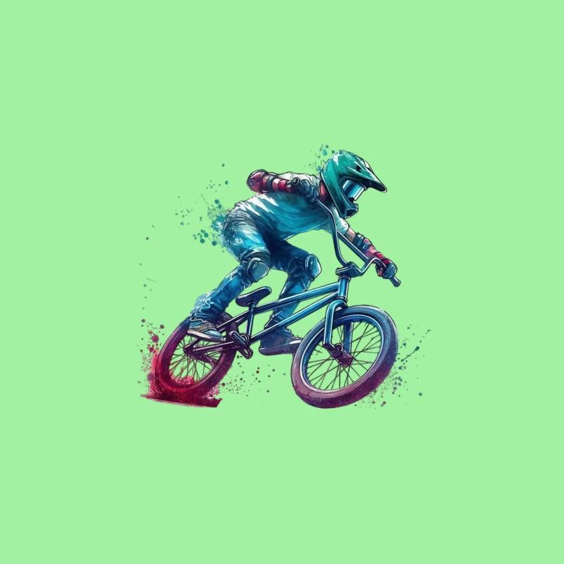 Dynamic BMX Biker in Action Travel Mug