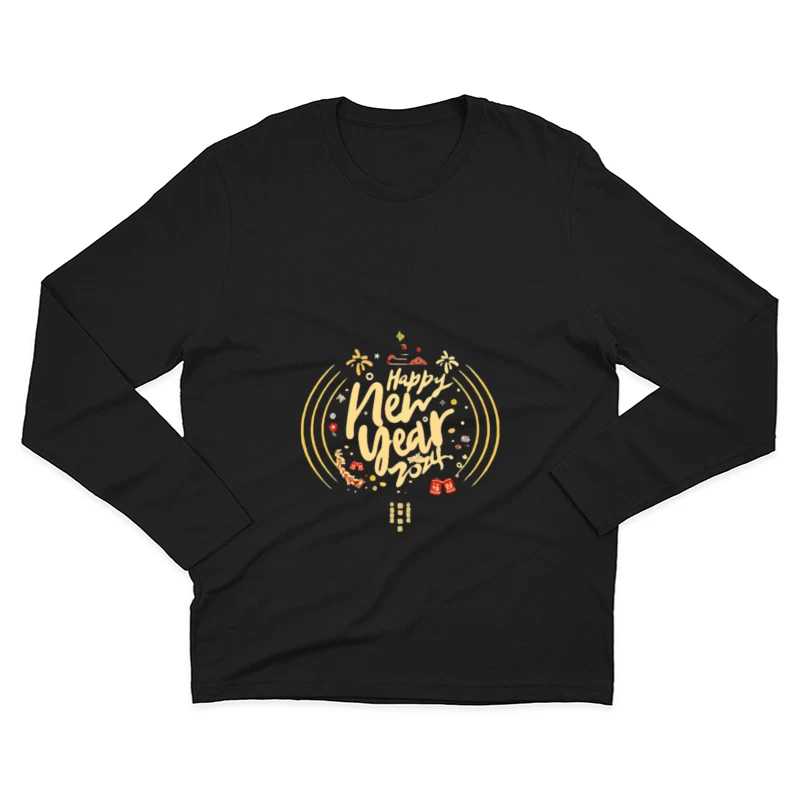 Design de bonne année Homme Manches Longues T-Shirt