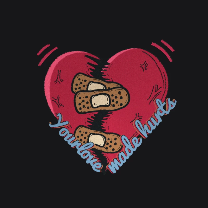 Verletztes Herz und Liebe Herren Pullover Hoodie