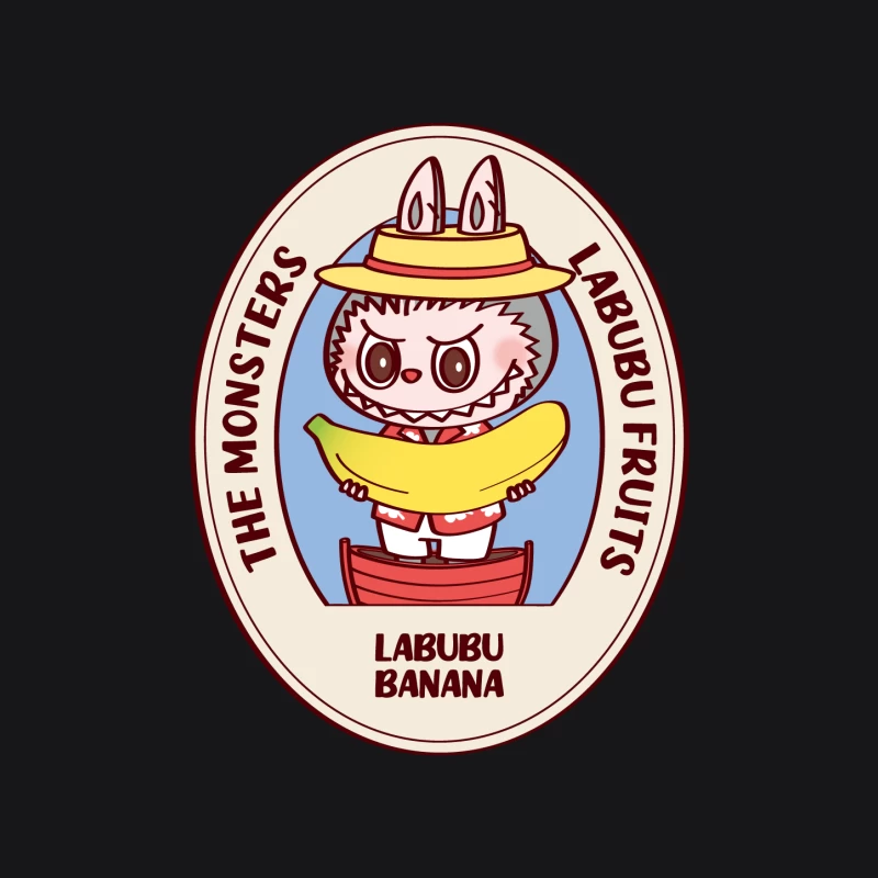 Die Monster Labubu mit Bananen Damen Pullover Hoodie