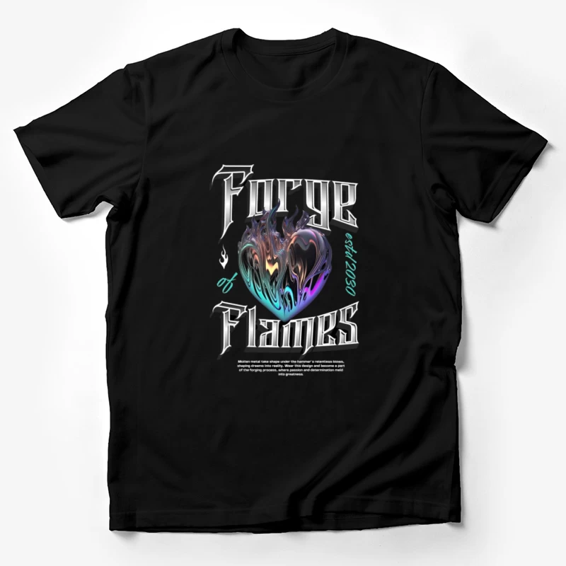 Design Cœur de Flammes Homme T-Shirt