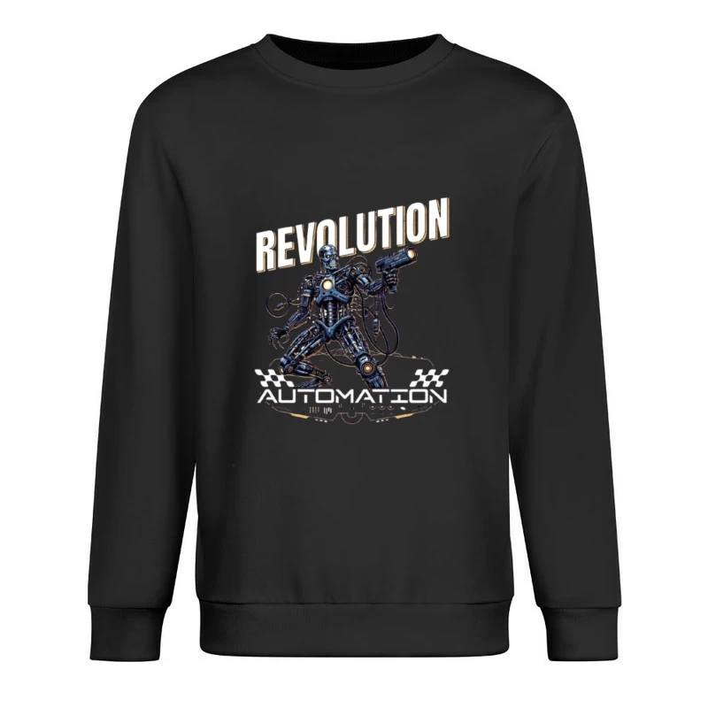 Combat Robot Revolution Sci-Fi Art Male Pullover Sweatshirt