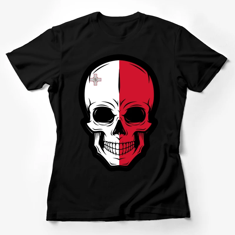 Maltesische Totenkopf-Kunst Damen T-Shirt